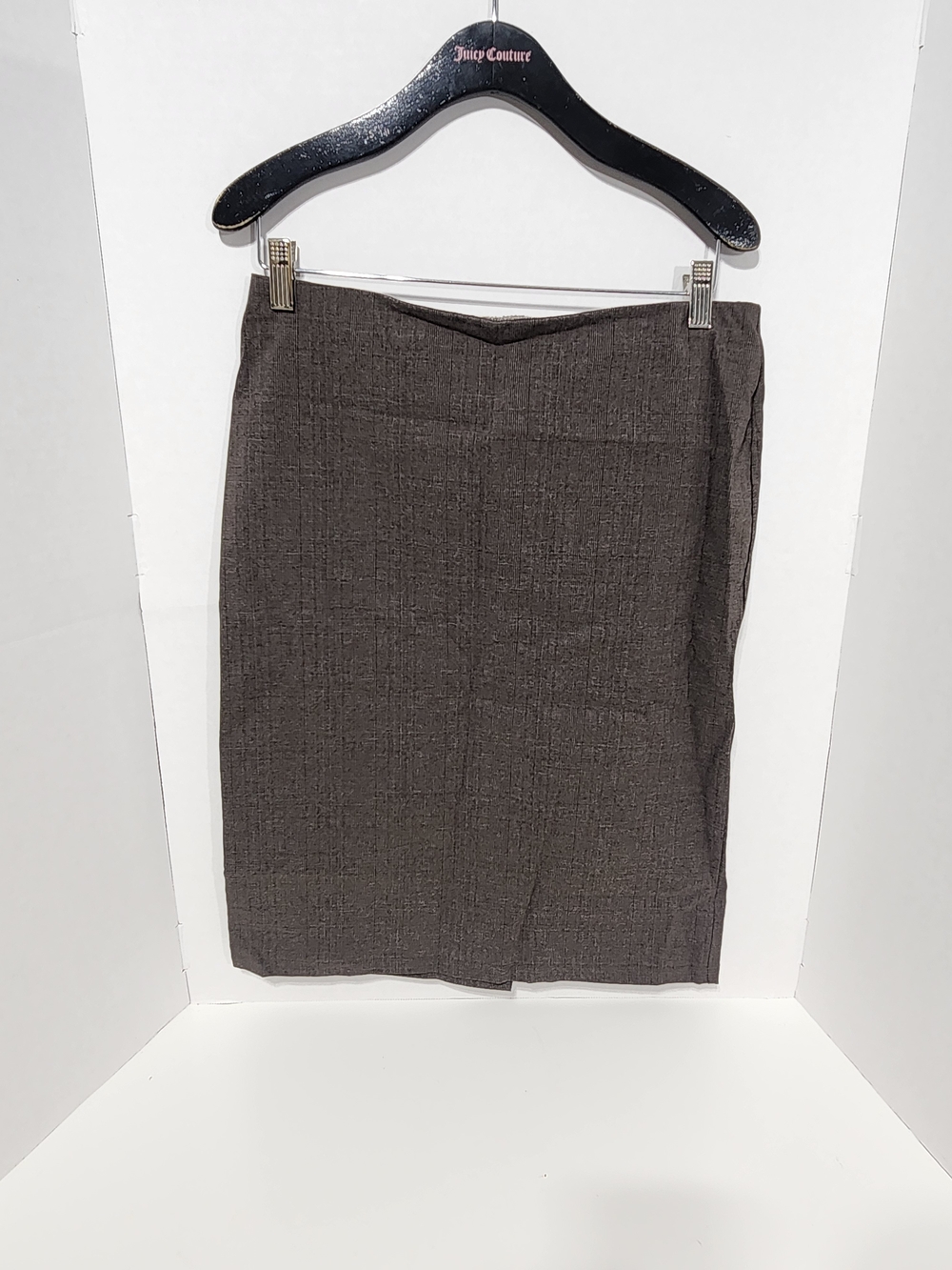 Madison Brown Textured Pencil Skirt